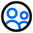 User-Multiple-Circle--Streamline-Core-Neon Group of people icon, representing community and peer support